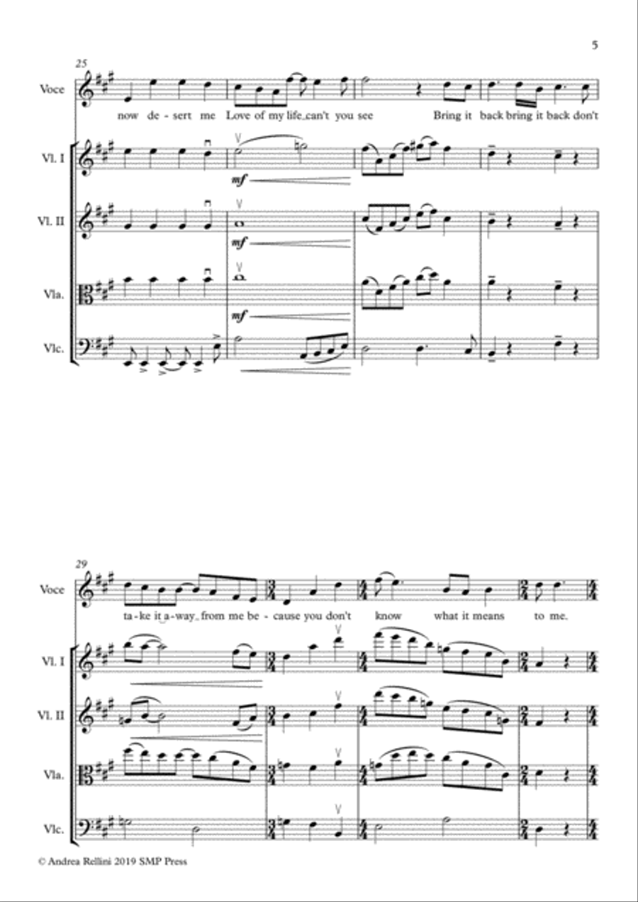 Love Of My Life Chamber Orchestra scores gallery preview page 5