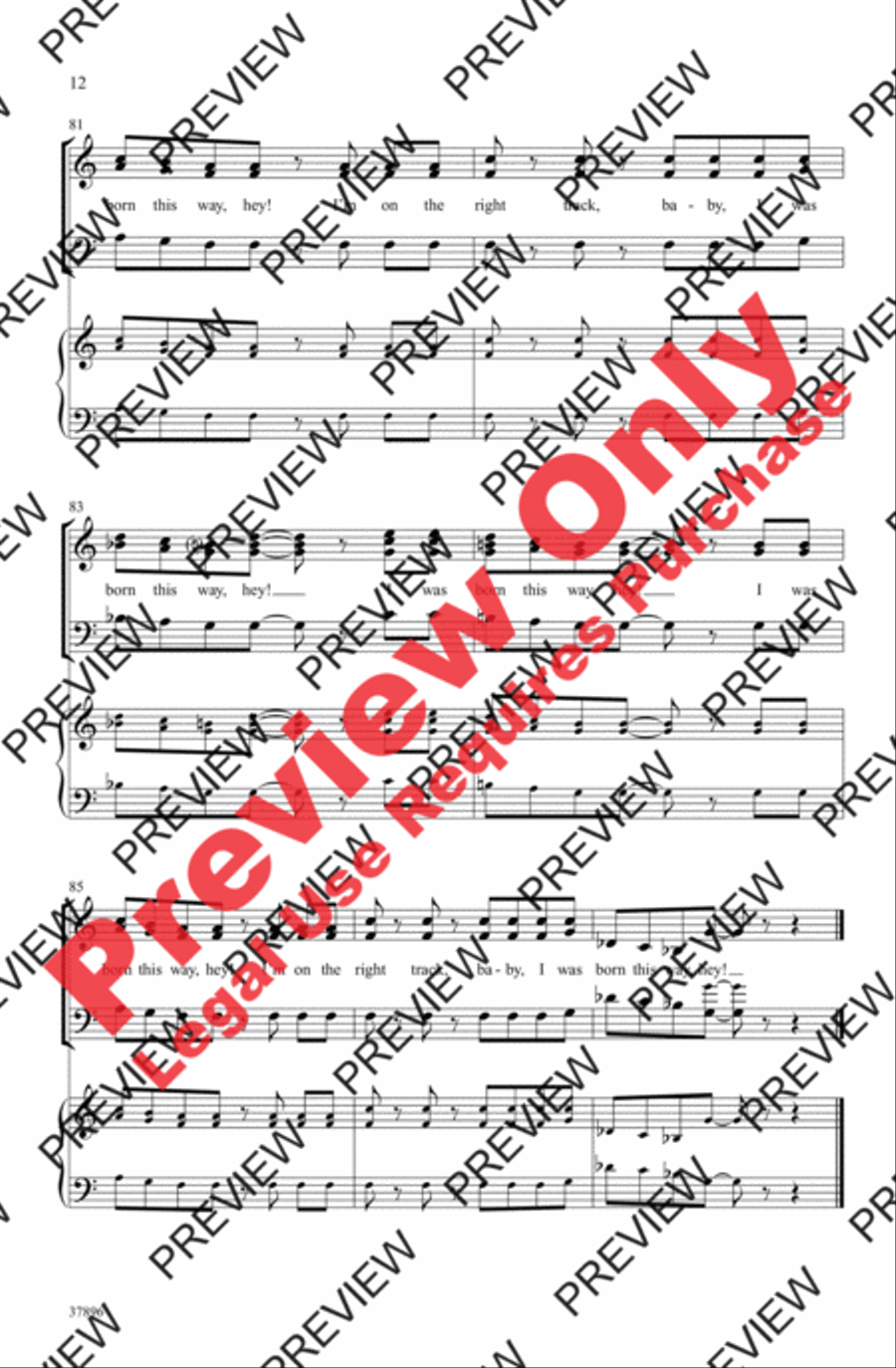 Born This Way Born This Way 3-Part scores gallery preview page 12