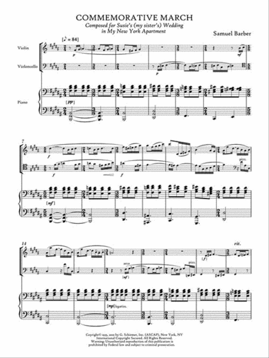 Commemorative March Piano Trio scores gallery preview page 3