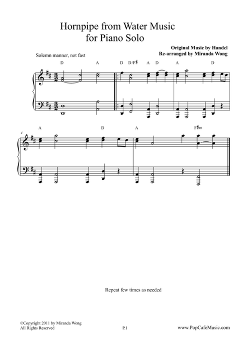 Allegro Maestoso from Water Music - Wedding Recessional Songs image number null