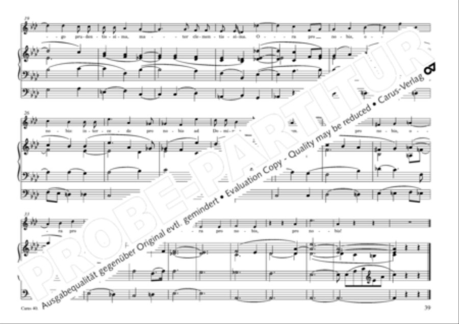 Missa sacra C Minor 4-Part scores gallery preview page 40