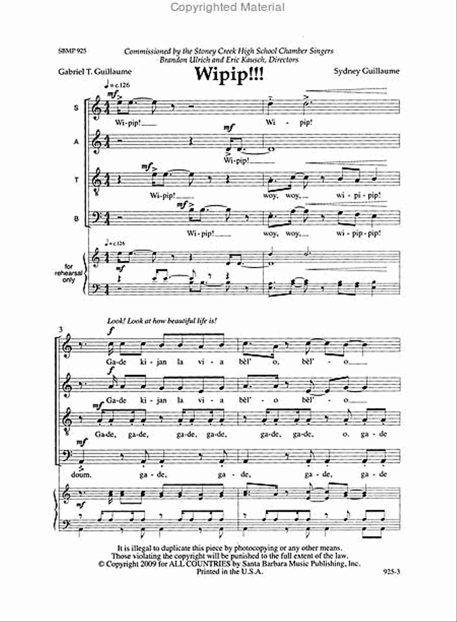 Wipip!!! - SATB Octavo image number null