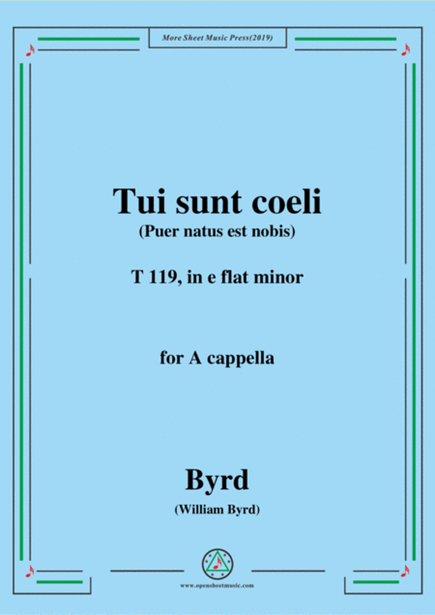 Byrd-Tui sunt coeli,T 119,in e flat minor,for A cappella image number null