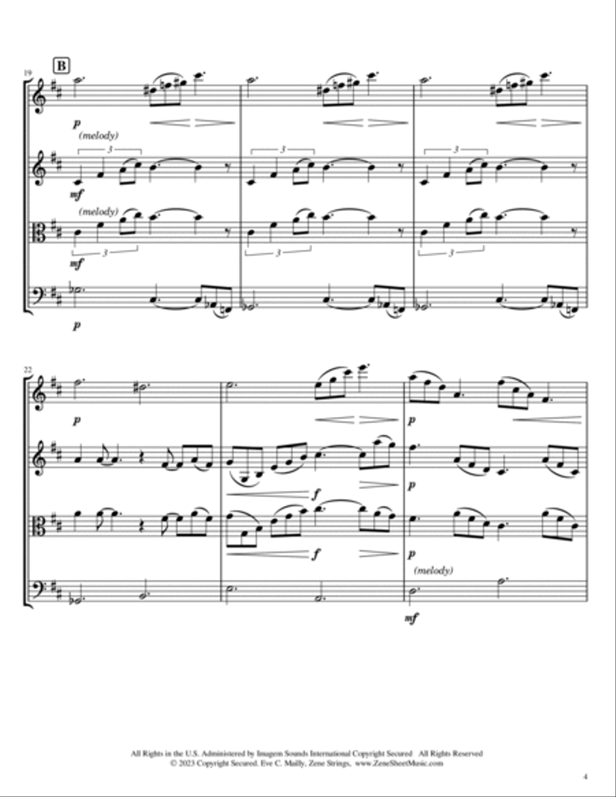 Can't Help Falling In Love String Trio scores gallery preview page 4