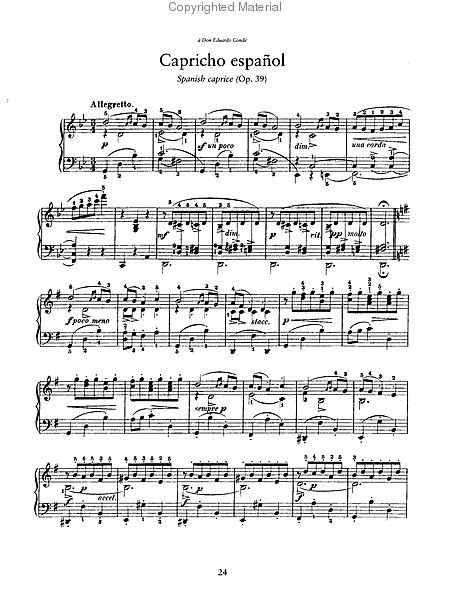 Allegro de Concierto, Capricho Español and Other Works for Solo Piano