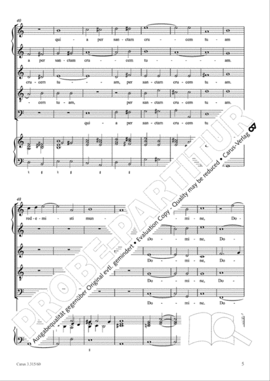 Christe, adoramus te SV 294 SSATB scores gallery preview page 6
