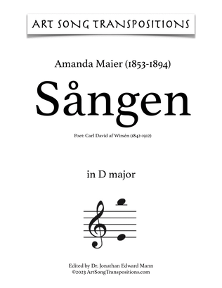 Book cover for MAIER: Sången (transposed to D major)