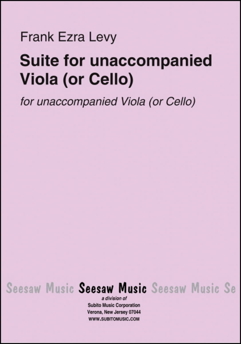 Suite for unaccompanied Viola (or Cello)