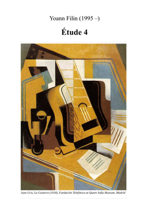 Book cover for Étude 4 : "Comme une gigue". Pour le pouce (for the thumb)