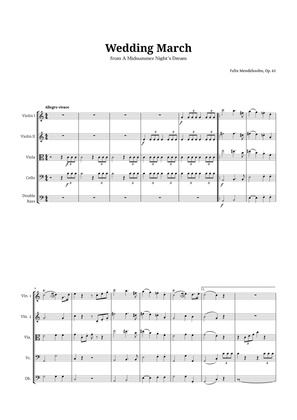 Wedding March by Mendelssohn for String Quintet