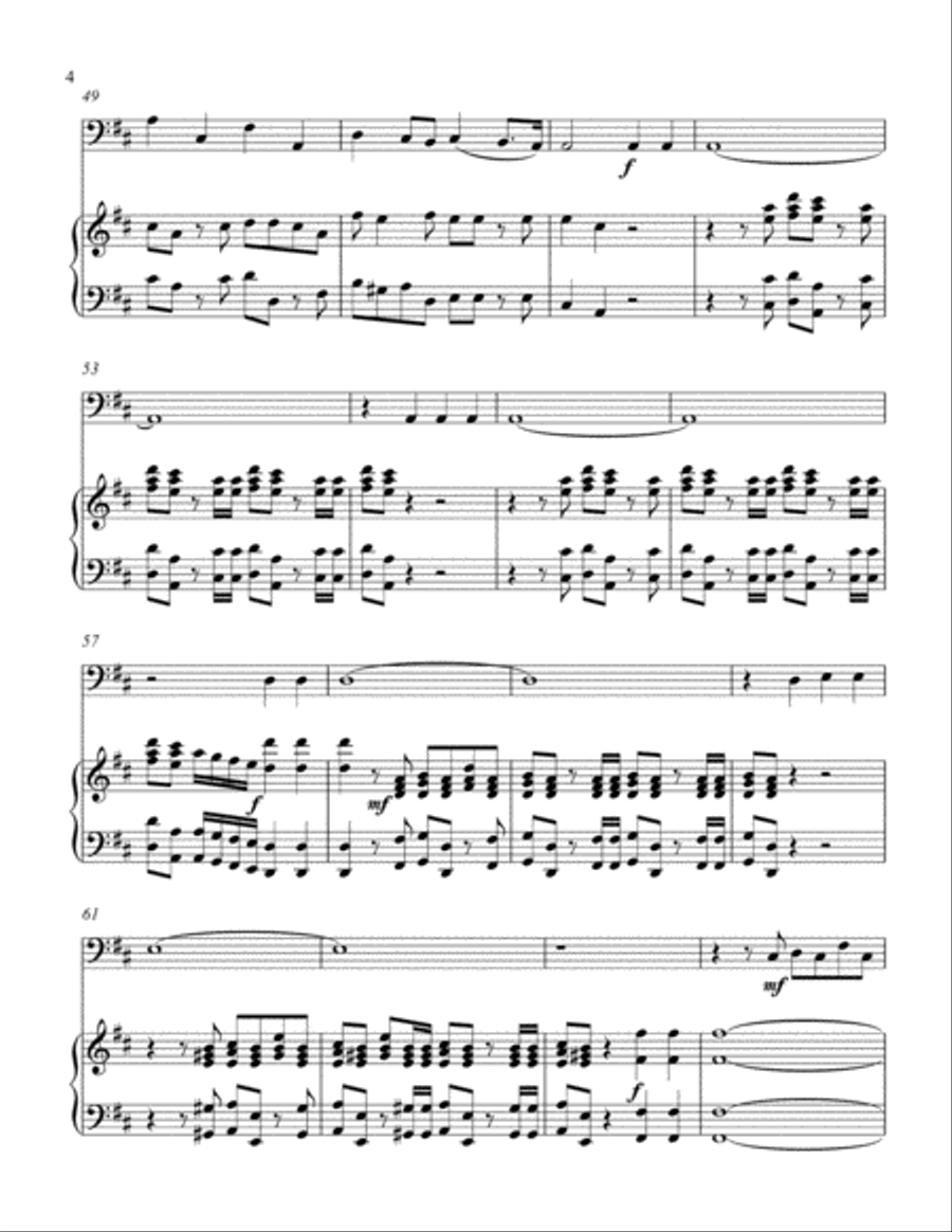 Hallelujah Chorus (bass C instrument solo) Euphonium scores gallery preview page 5