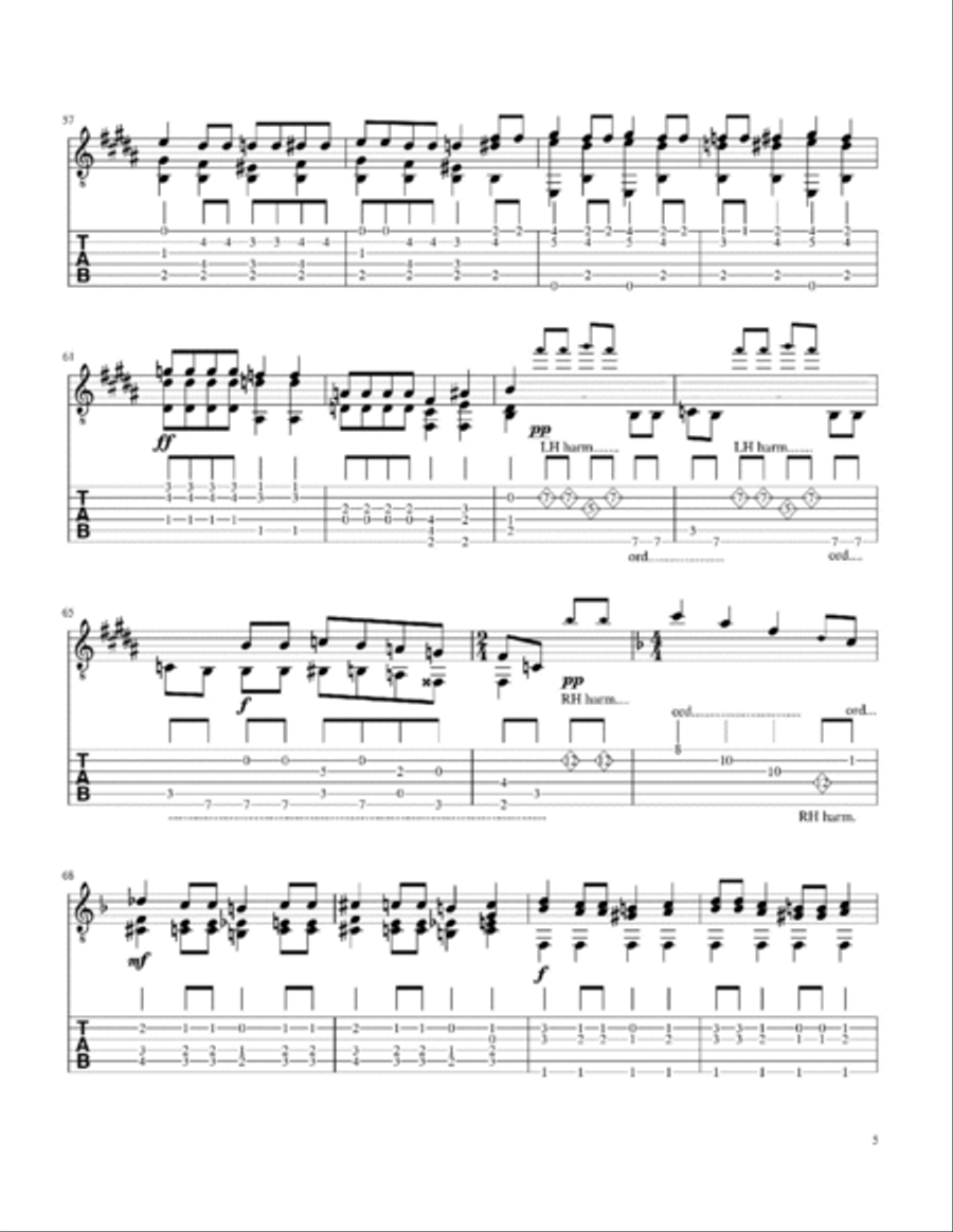 Bohemian Rhapsody Acoustic Guitar scores gallery preview page 5