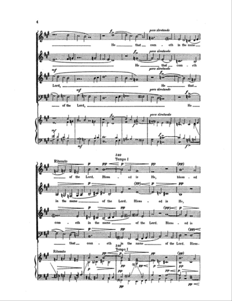 Benedictus 4-Part scores gallery preview page 5