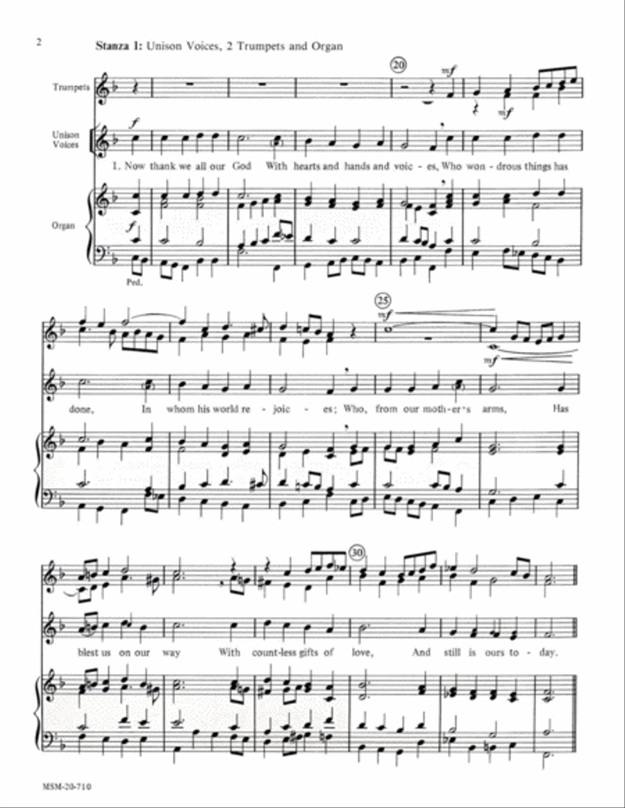 Now Thank We All Our God (Nun danket alle Gott) Choir scores gallery preview page 2