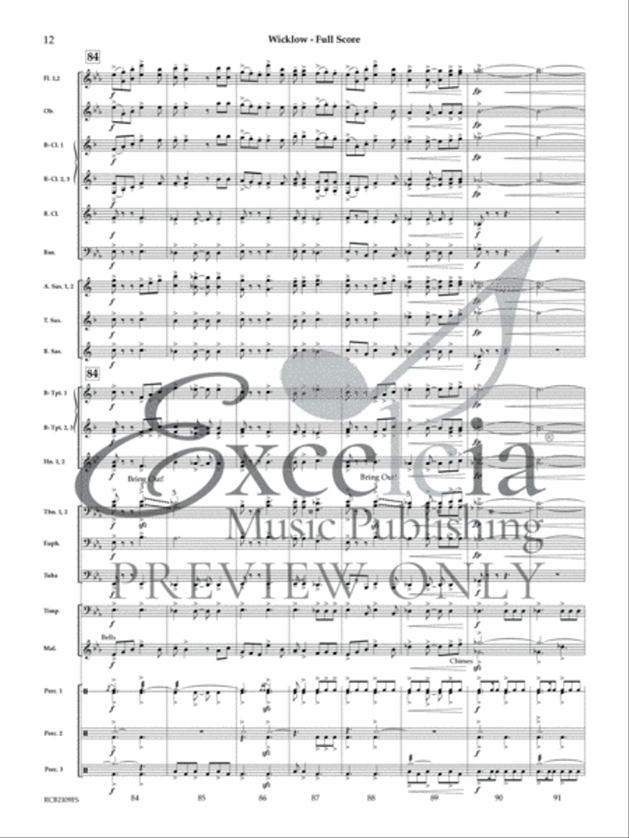 Wicklow (Score) Concert Band scores gallery preview page 13