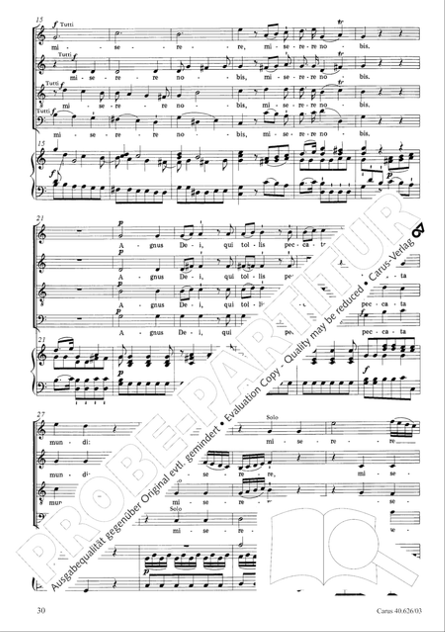Mass in C Major 4-Part scores gallery preview page 37
