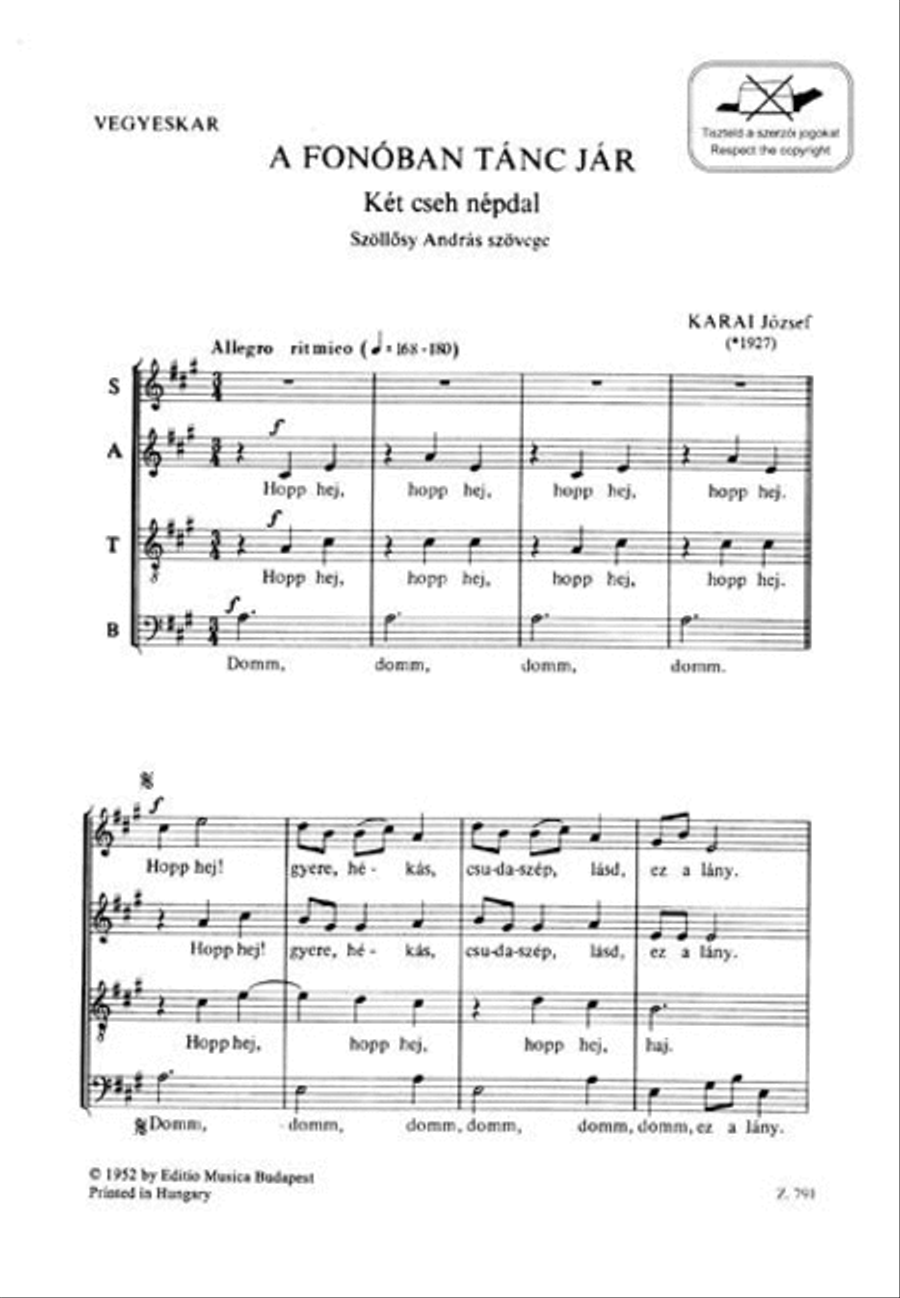 A fonóban tánc jár A Cappella scores gallery preview page 3