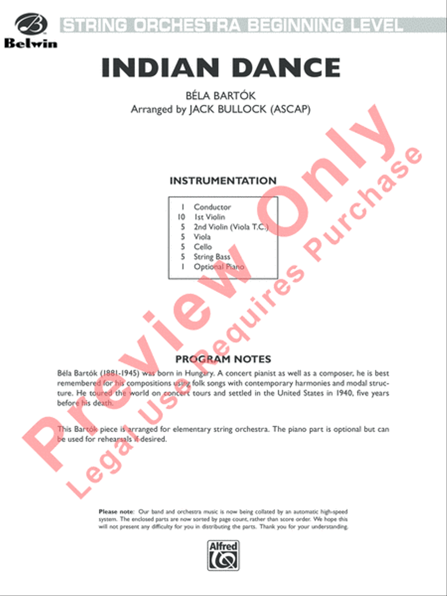 Indian Dance String Orchestra scores gallery preview page 2