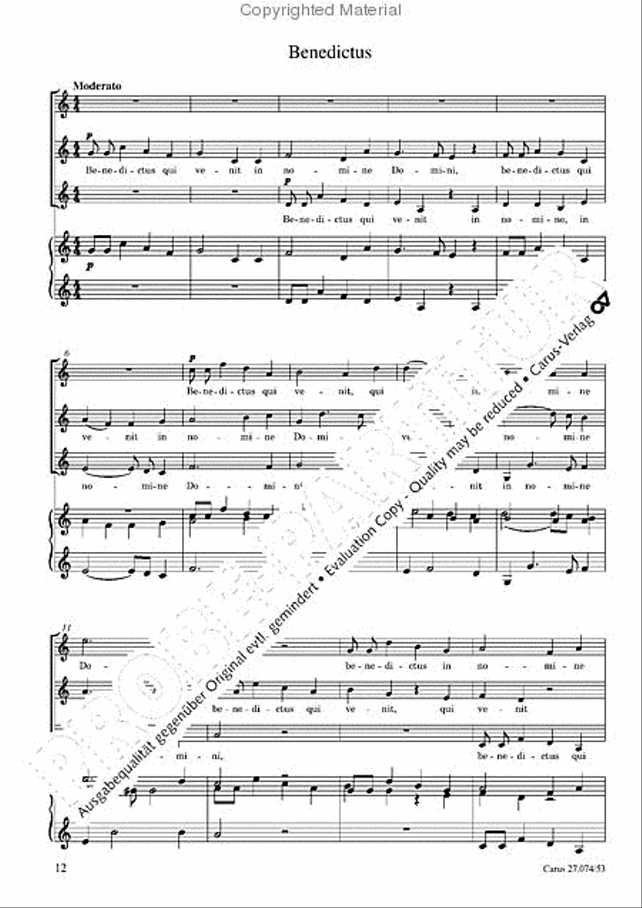 Missa secunda SSA scores gallery preview page 15
