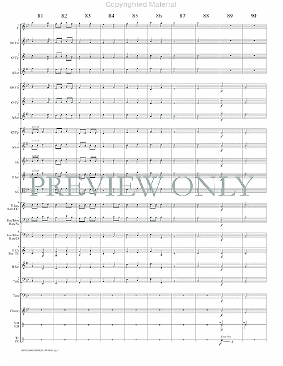 Ding Dong Merrily on High Concert Band scores gallery preview page 12