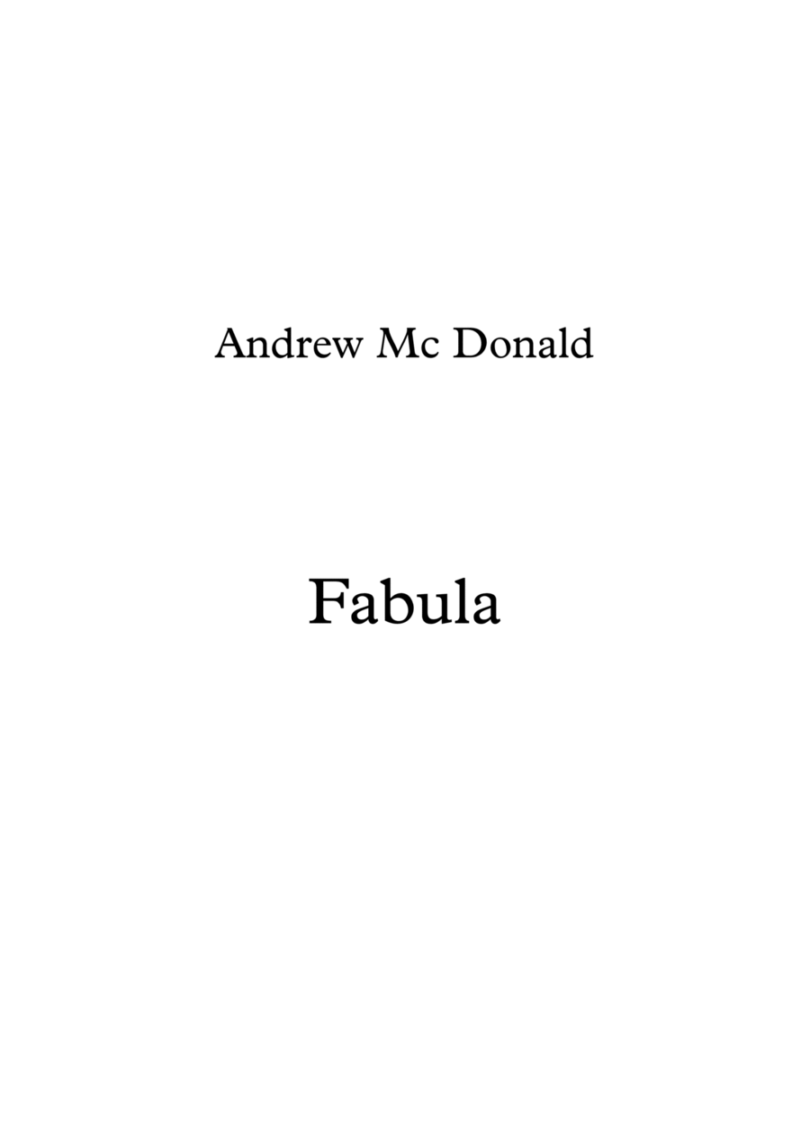 Fabula Fabula Piano, Vocal, Guitar scores gallery preview page 1