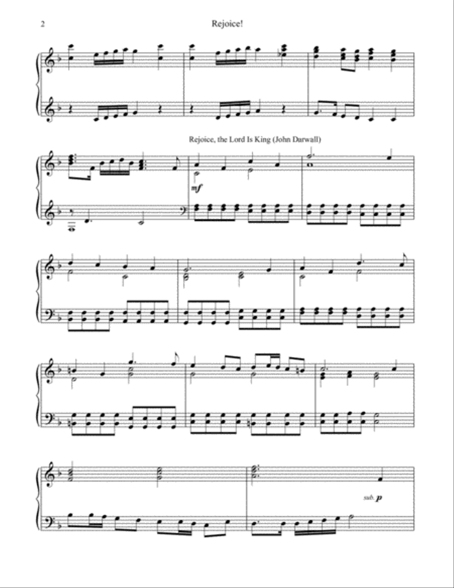 Rejoice! Rejoice! Piano Solo scores gallery preview page 2