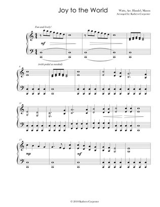 Joy to the World (Contemporary Piano, Level 3A)