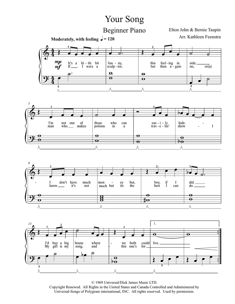 Your Song Voice scores gallery preview page 2