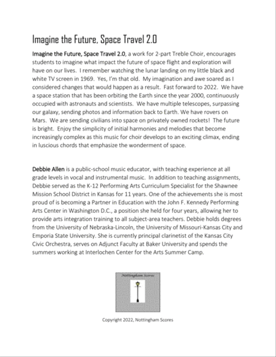 Imagine the Future, Space Travel 2.0 SA scores gallery preview page 2