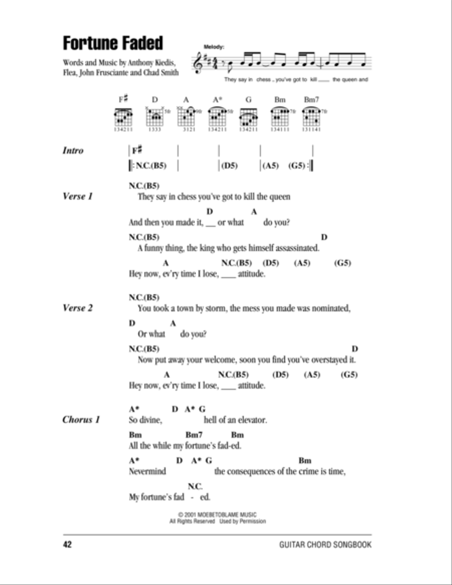 Fortune Faded Fortune Faded Acoustic Guitar scores gallery preview page 1