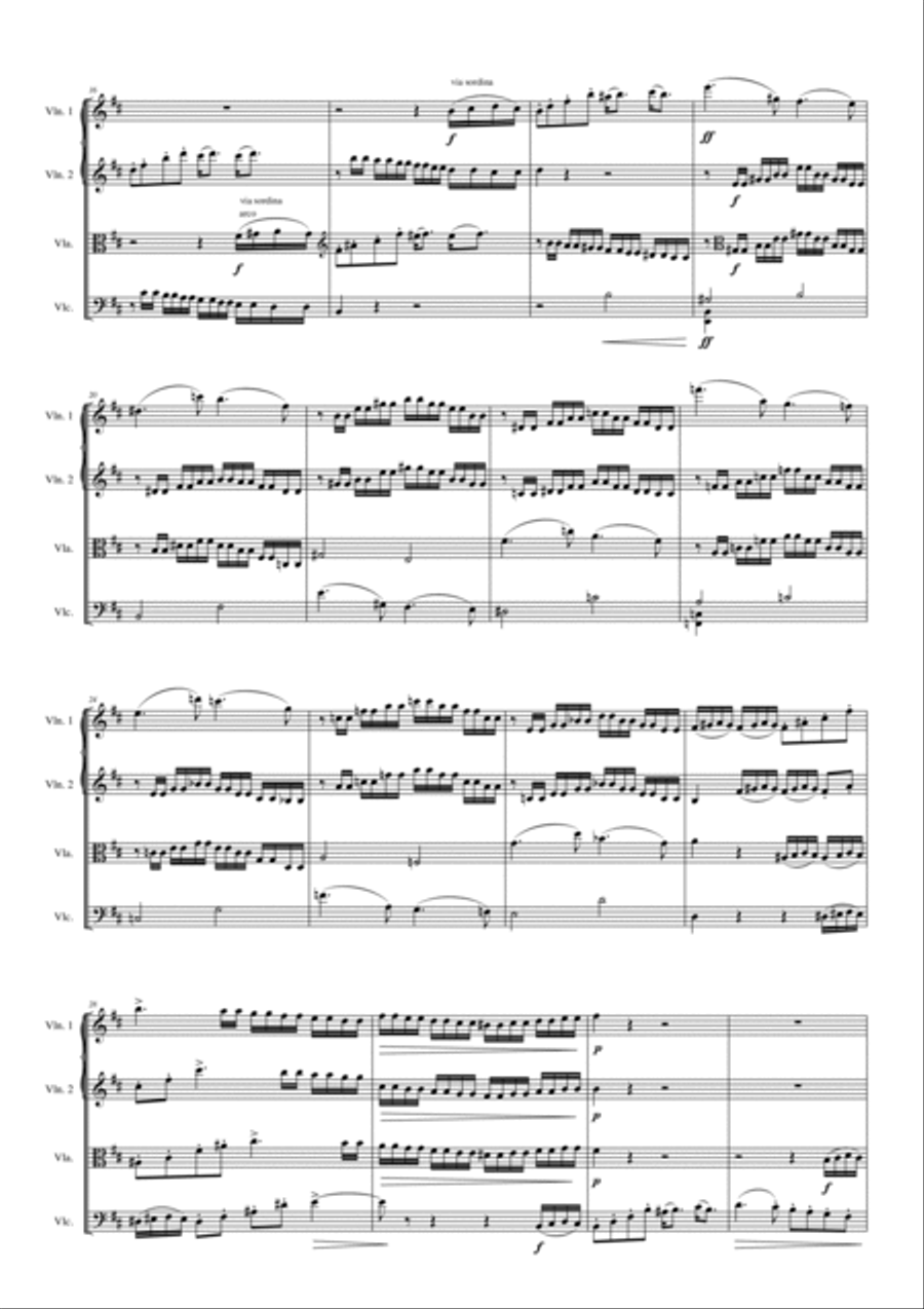 Filiberto PIERAMI: QUARTETTO (op.22) (ES 104) String Quartet scores gallery preview page 4