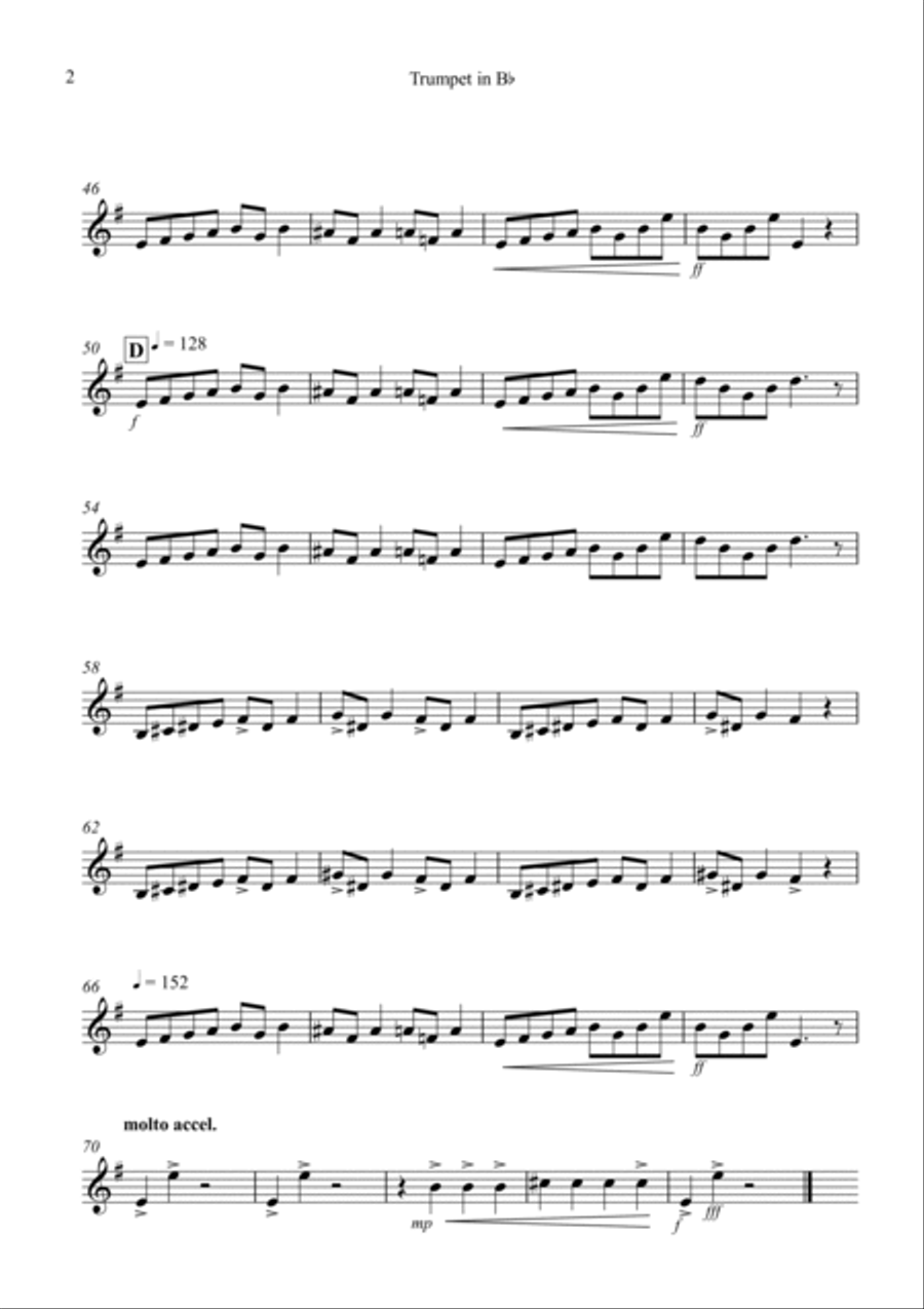 In the Hall of the Mountain King for Trumpet and Cello Duet Trumpet Duet scores gallery preview page 6