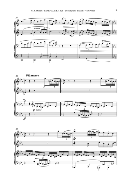 W. A. Mozart - Serenade KV. 525 ''Eine kleine Nachtmusik'' for piano 4 hands - II. mov. image number null