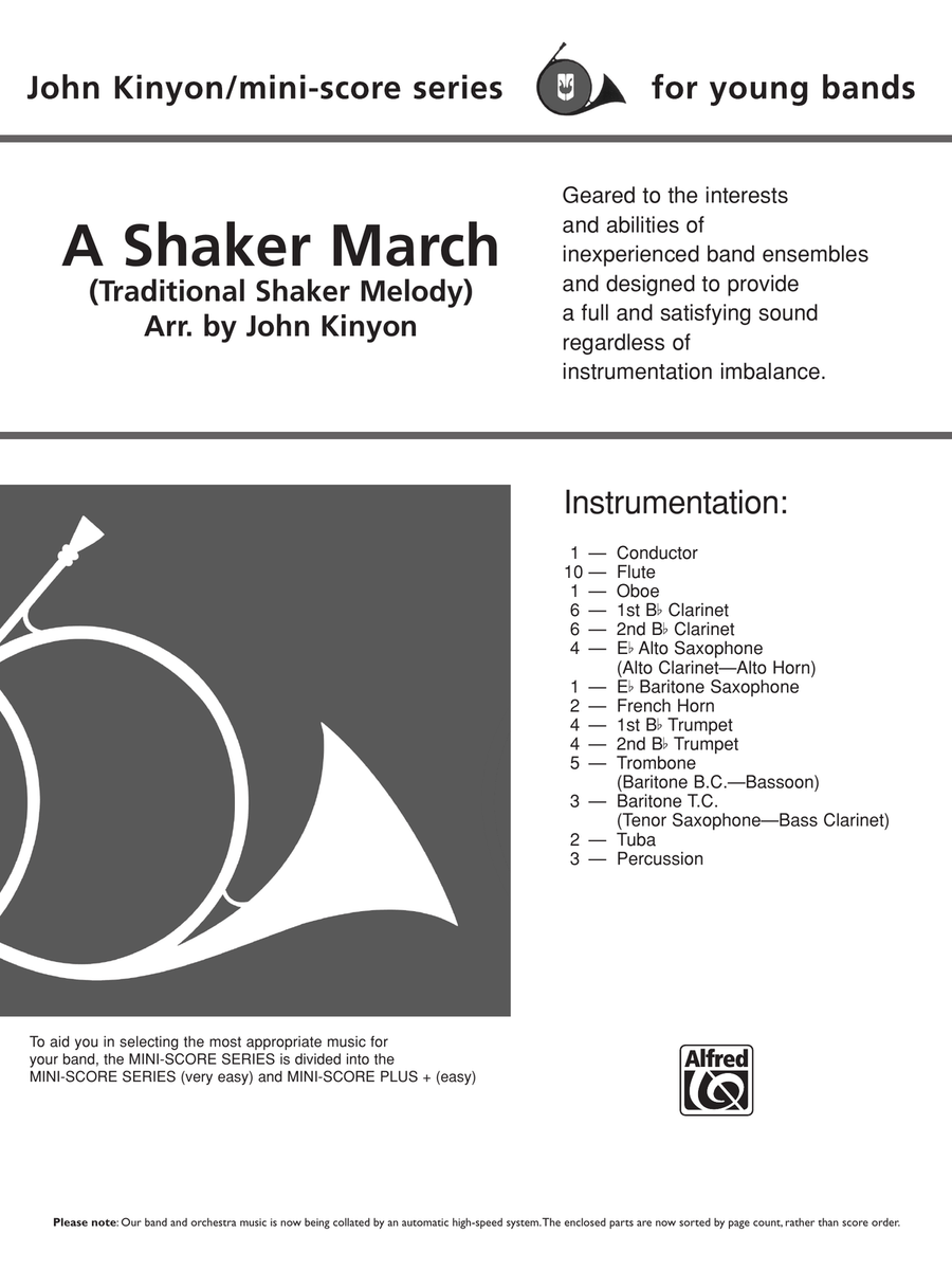 A Shaker March: Score