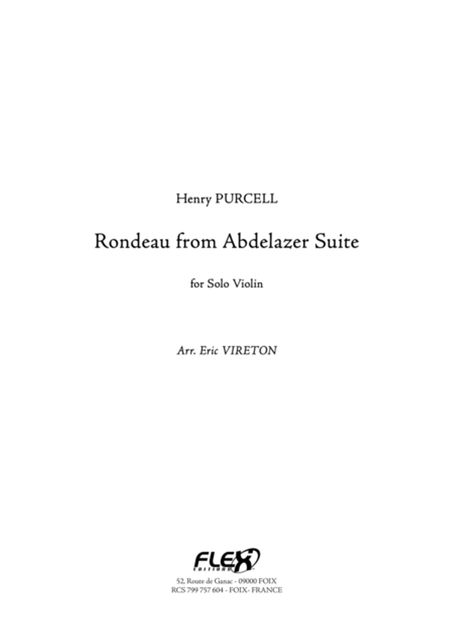 Rondeau from Abdelazer Suite Violin Solo scores gallery preview page 1
