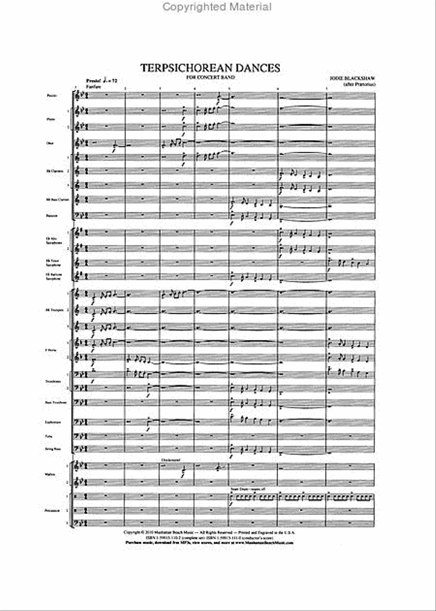 Terpsichorean Dances Terpsichorean Dances Concert Band scores gallery preview page 2