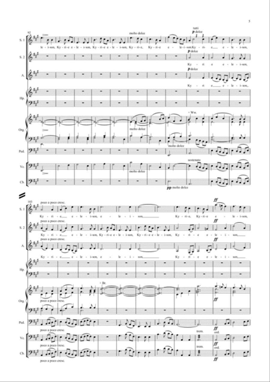 Messe á Trois Voix in A SSA scores gallery preview page 5