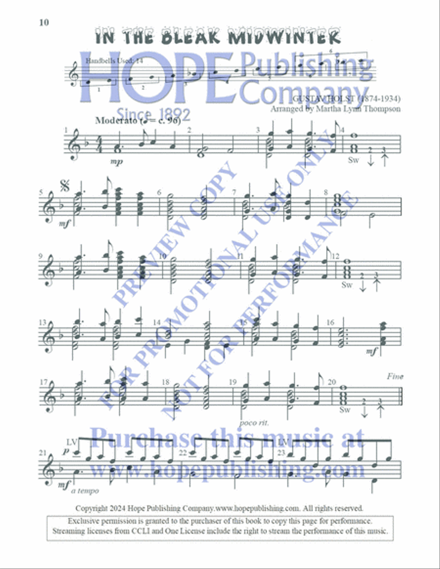 Ring with Less for Christmas Handbell Choir scores gallery preview page 11