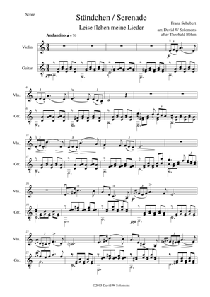 Ständchen (Serenade) for violin and guitar after Theobald Böhm