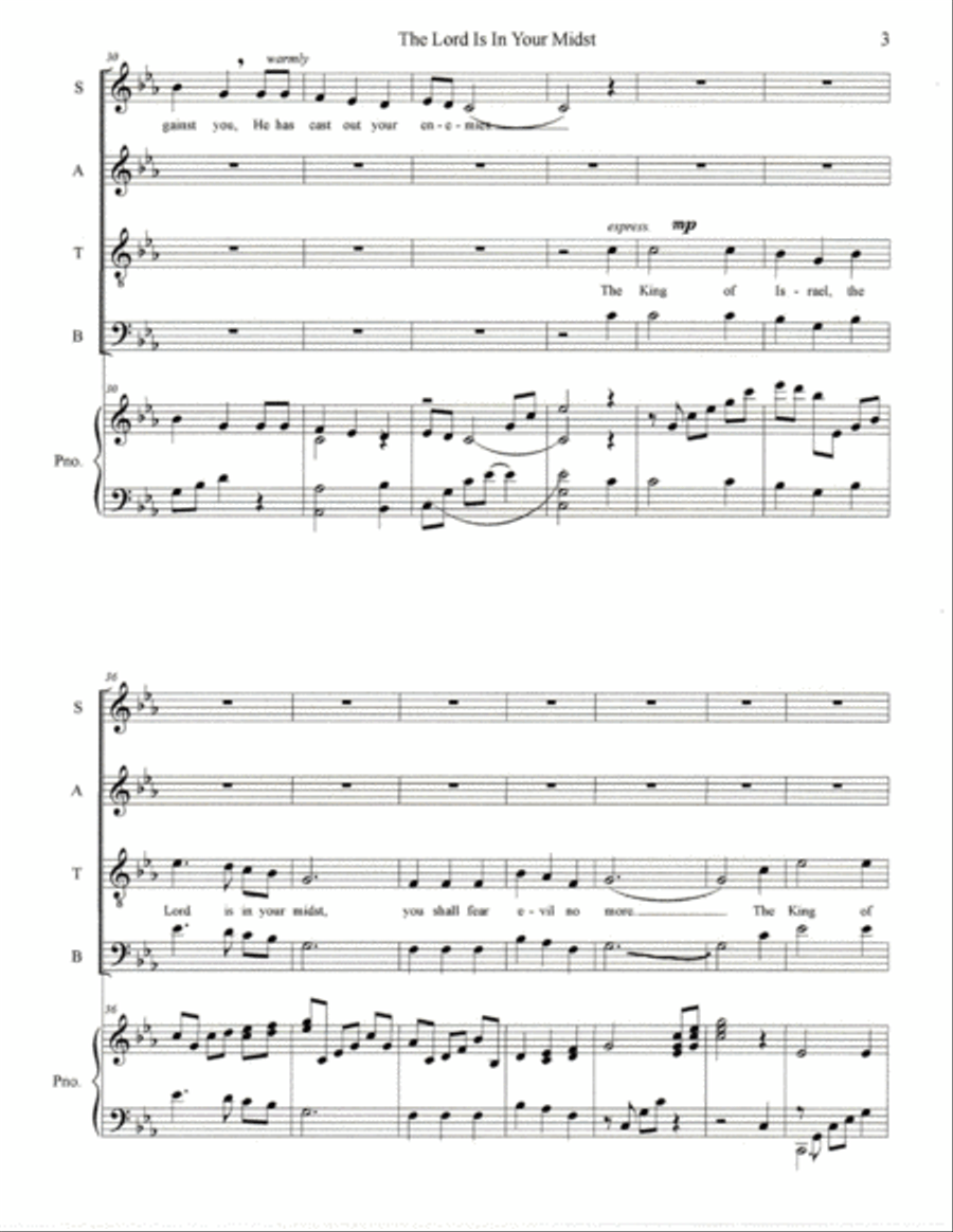 The Lord Is In Your Midst 4-Part scores gallery preview page 3