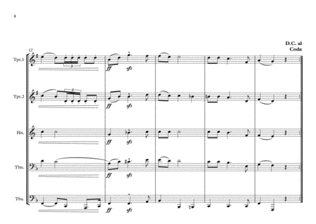 Polish National Anthem for Brass Quintet (MFAO World National Anthem Series) image number null