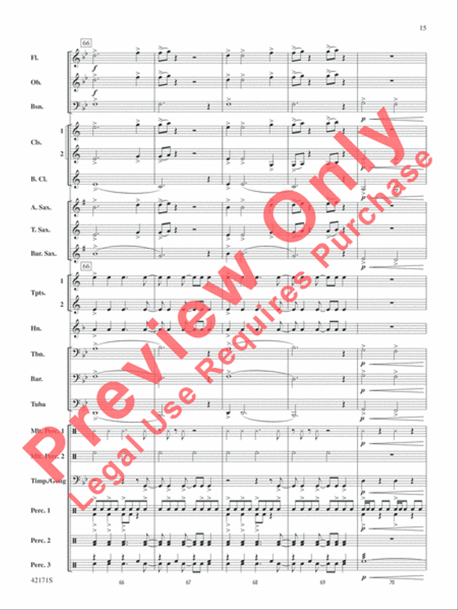 Prelude and Firestorm Concert Band scores gallery preview page 16