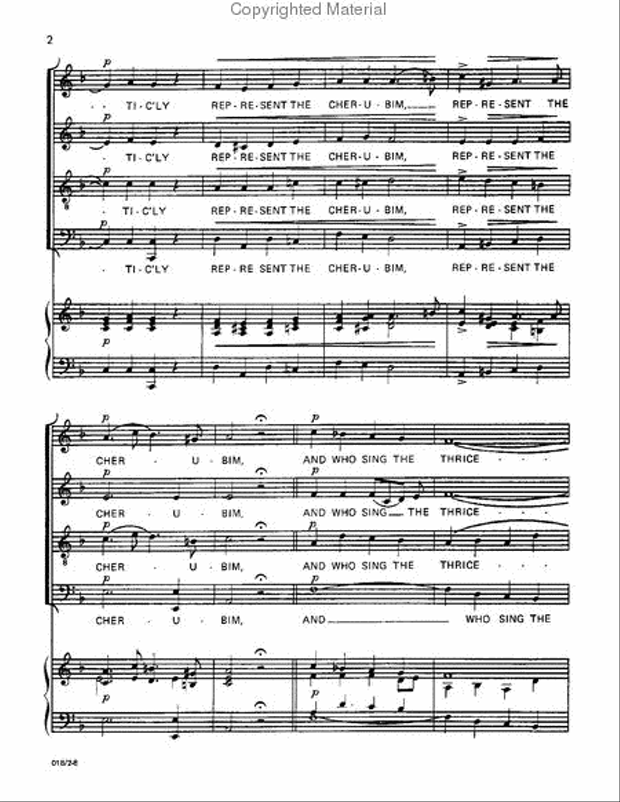 Cherubic Hymn No. 6 4-Part scores gallery preview page 3