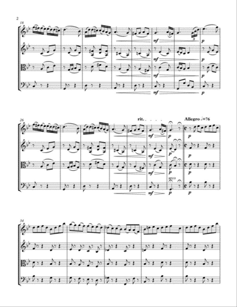 Romance and Allegro (string quartet) String Quartet scores gallery preview page 2