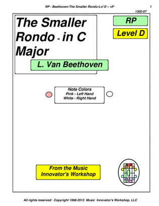 Beethoven - The Smaller Rondo in C Major - (Key Map Tablature)