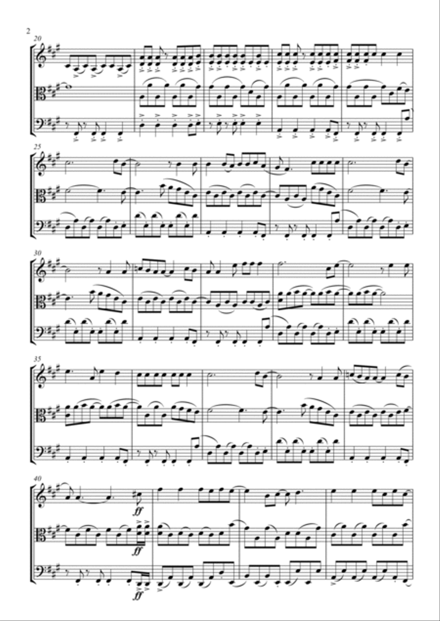 Viva La Vida String Trio scores gallery preview page 2