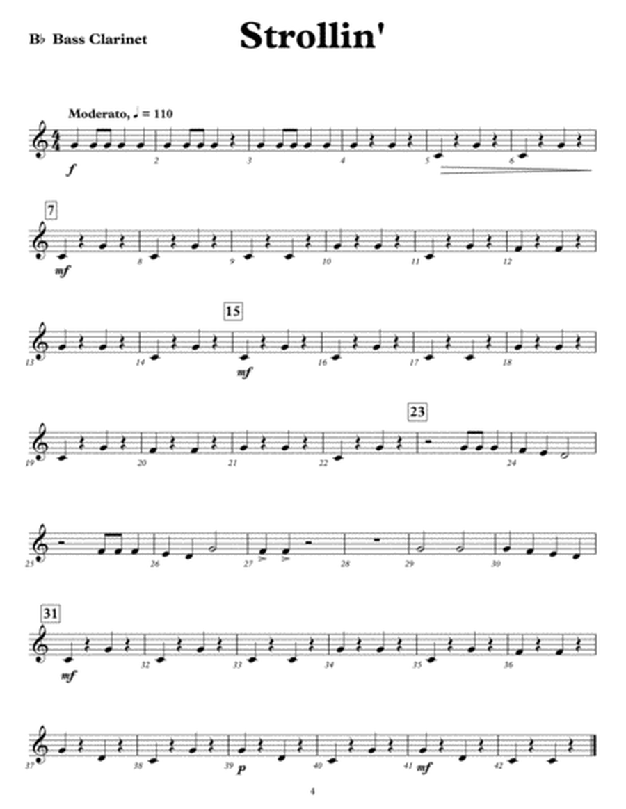 Create A Quartet, Volume 1, Tuba, Eb Baritone Sax, Bb Bass Clarinet image number null