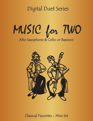 Book cover for Music for Two - Duets for Alto Saxophone & Cello or Bassoon