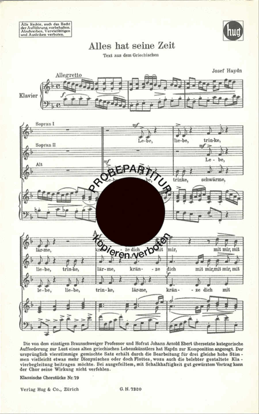 Alles hat seine Zeit Alles hat seine Zeit Women's Choir scores gallery preview page 1