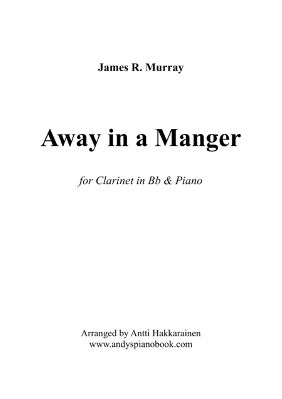 Away in a Manger - Clarinet & Piano Clarinet Solo scores gallery preview page 1